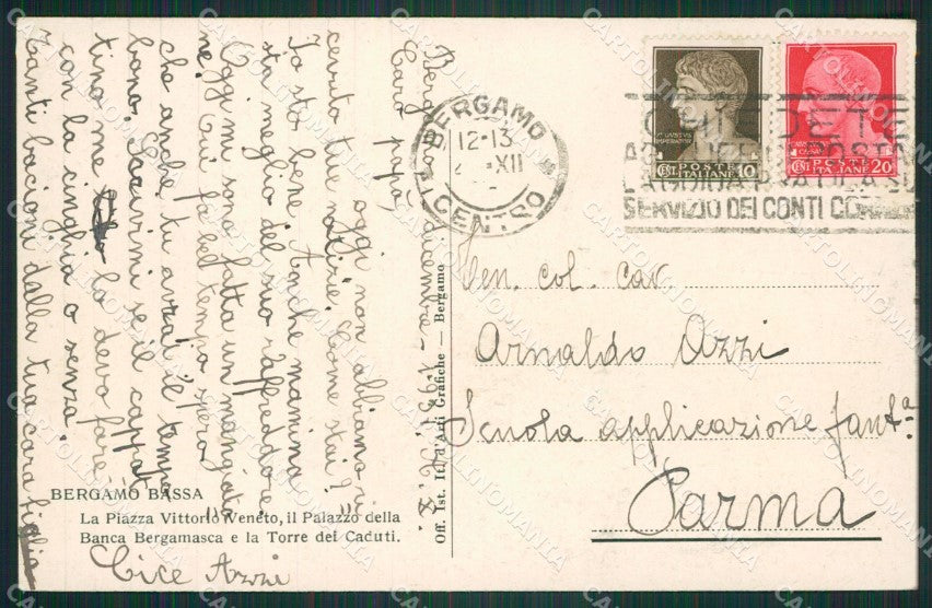 Bergamo Città cartolina ZKM9497 – retro