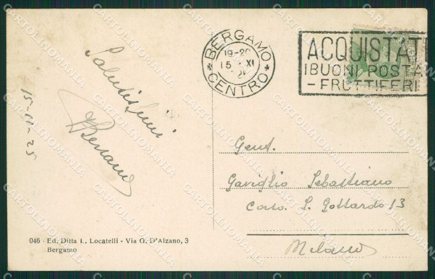 Bergamo Città Garibaldi cartolina ZKM9511 – retro