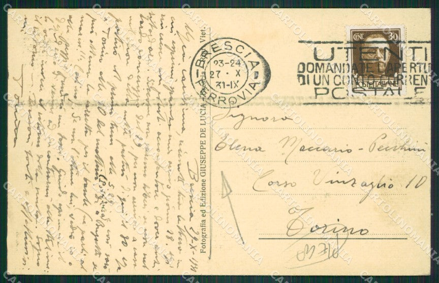 Brescia Città PIEGA cartolina ZKM9535 – retro