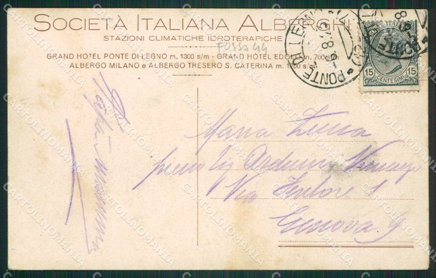 Brescia Ponte di Legno cartolina ZKM9562 – retro