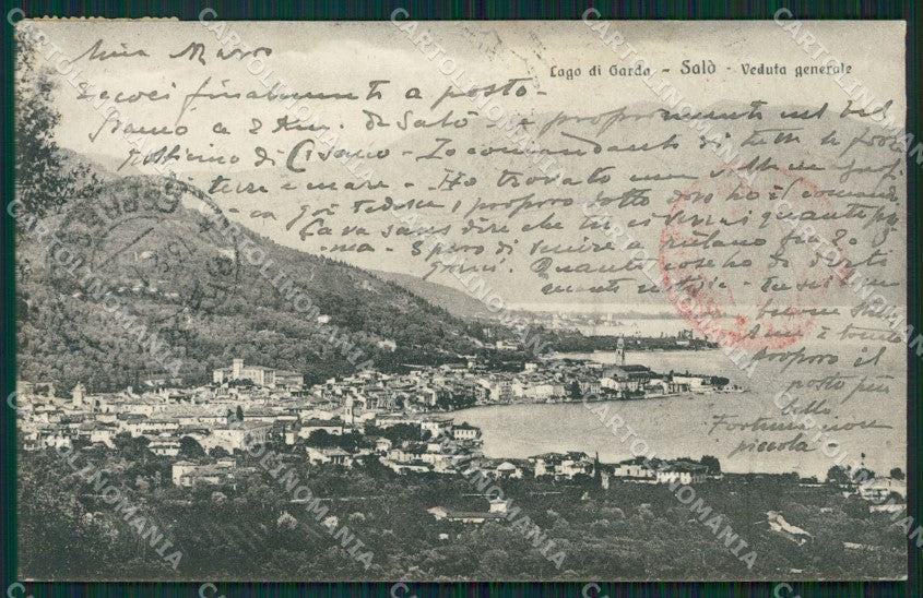 Brescia Salò PIEGHE cartolina ZKM9563 – fronte