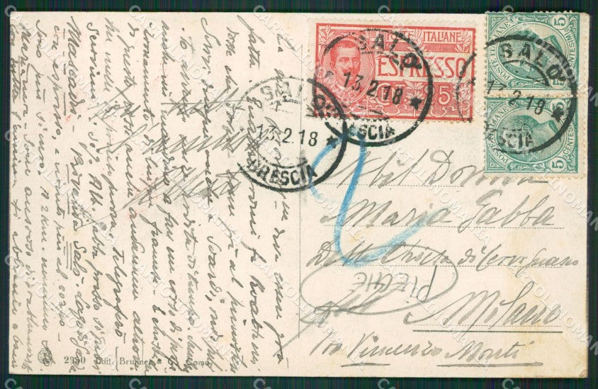 Brescia Salò PIEGHE cartolina ZKM9563 – retro