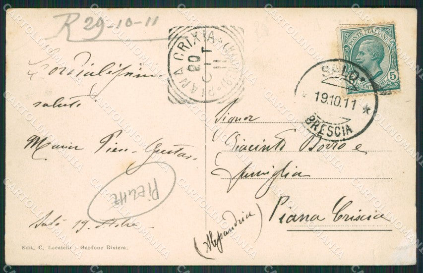 Brescia Salò PIEGHE cartolina ZKM9572 – retro