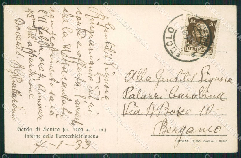 Brescia Sonico PIEGHINA cartolina ZKM9575 – retro
