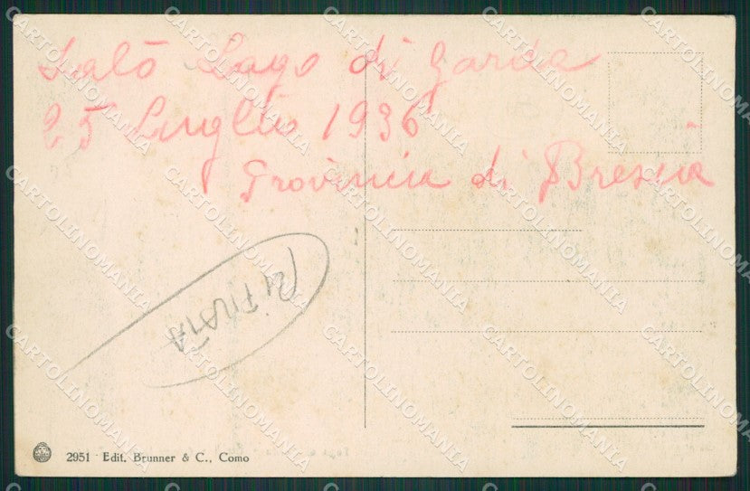 Brescia Salò RIFILATA cartolina ZKM9579 – retro