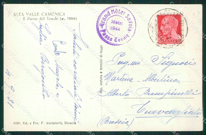 Brescia Ponte di Legno Passo del Tonale Foto cartolina ZKM9591 – retro