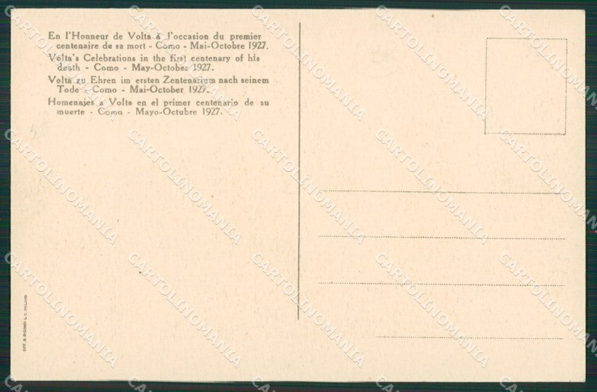 Como Olmo Volta cartolina ZKM9613 – retro