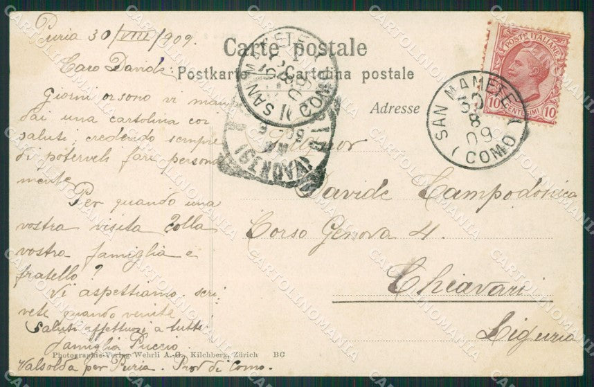 Como Valsolda San Mamete cartolina ZKM9627 – retro
