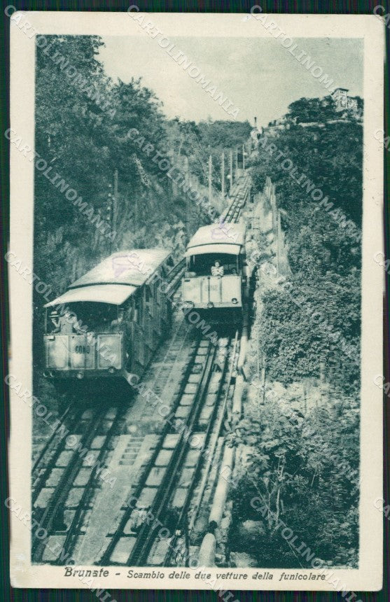 Como Brunate Funicolare ABRASA cartolina ZKM9663 – fronte