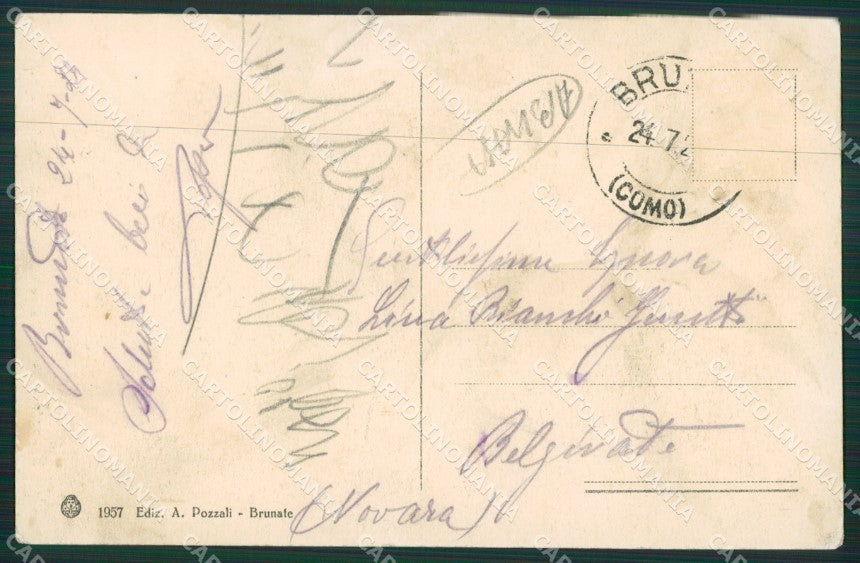 Como Brunate Funicolare ABRASA cartolina ZKM9663 – retro