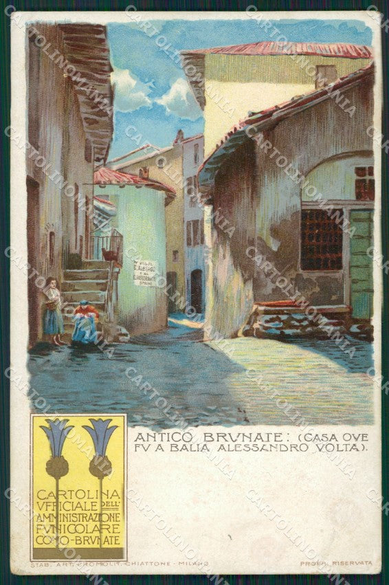 Como Brunate Chiattone cartolina ZKM9666 – fronte