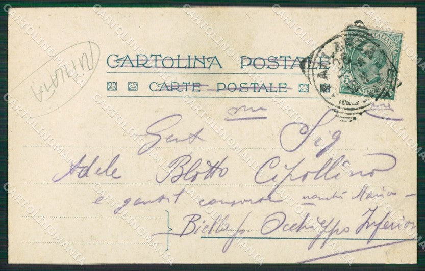Como Brunate Chiattone RIFILATA cartolina ZKM9668 – retro