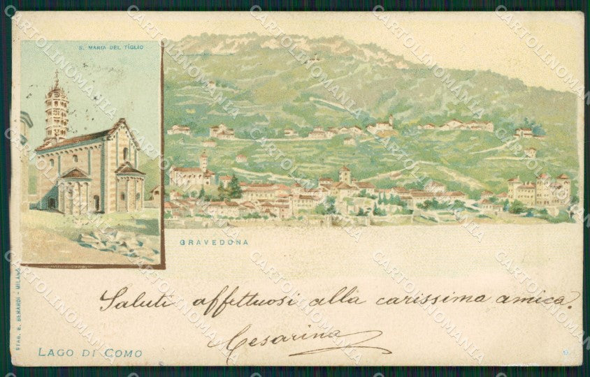 Como Gravedona cartolina ZKM9679 – fronte