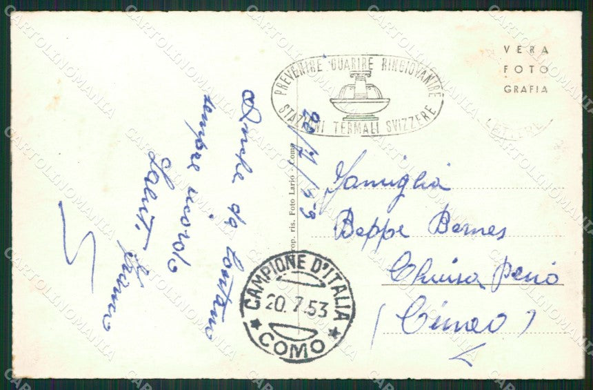 Como Campione d'Italia Foto cartolina ZKM9693 – retro