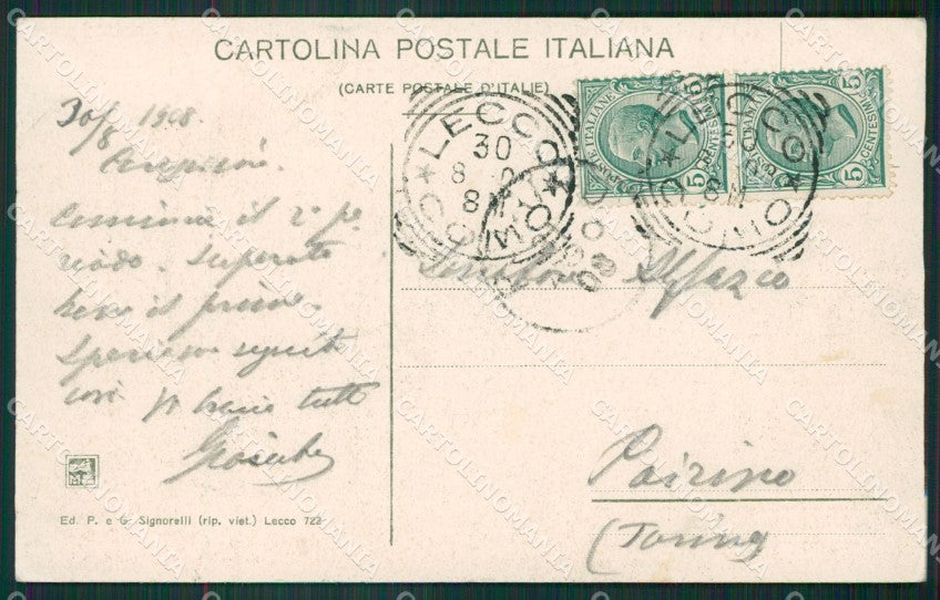 Lecco Città Manzoni cartolina ZKM9712 – retro