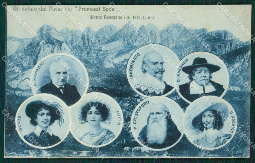 Lecco Città Manzoni cartolina ZKM9714 – fronte
