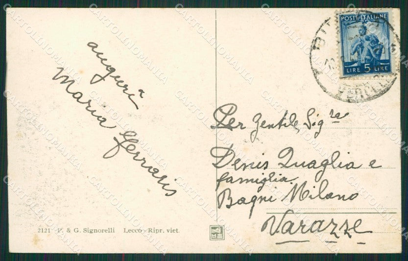 Lecco Città Manzoni cartolina ZKM9714 – retro