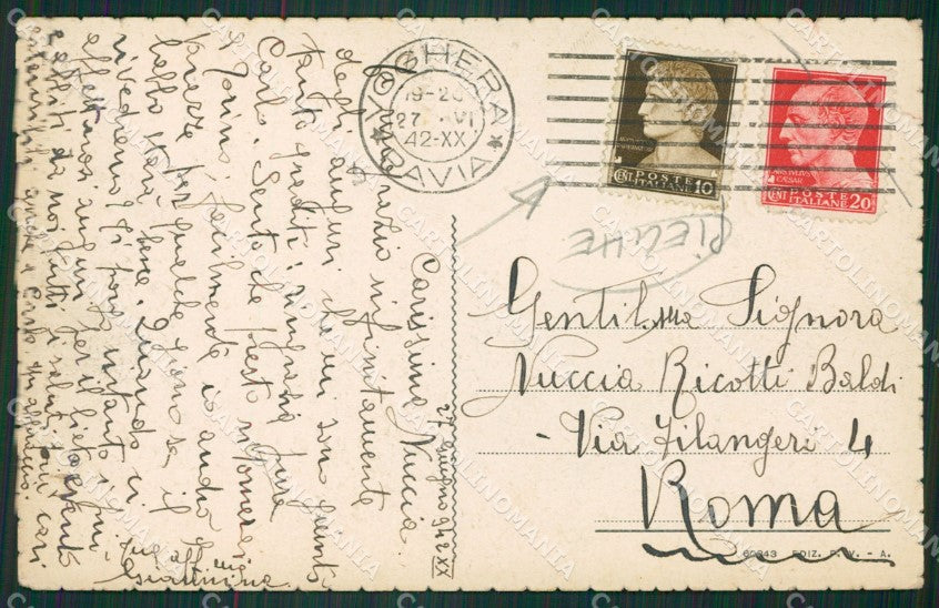 Pavia Voghera PIEGHE cartolina ZKM9773 – retro