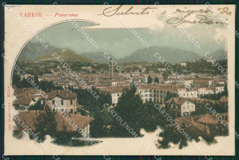 Varese Città RIFILATA cartolina ZKM9829 – fronte