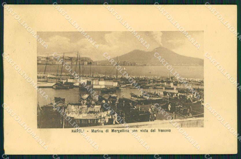 Napoli Marina di Mergellina cartolina ZKM9859 – fronte