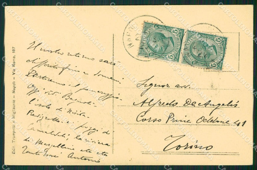 Napoli Marina di Mergellina cartolina ZKM9859 – retro