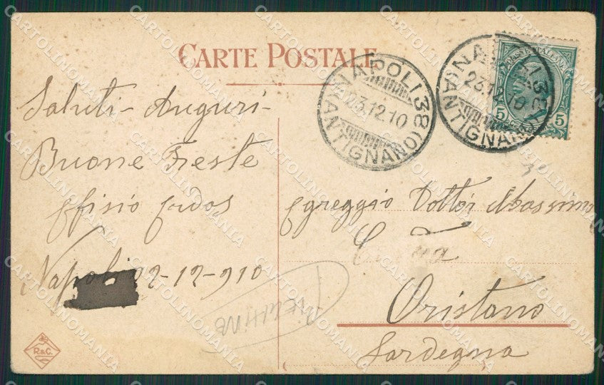 Napoli Città Barche PIEGHINE cartolina ZKM9860 – retro