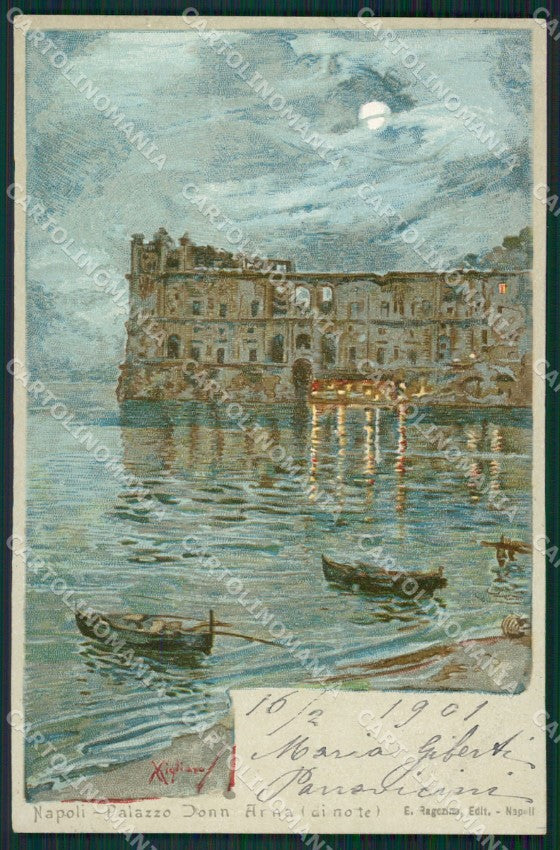 Napoli Posillipo Chiaro di Luna cartolina ZKM9894 – fronte