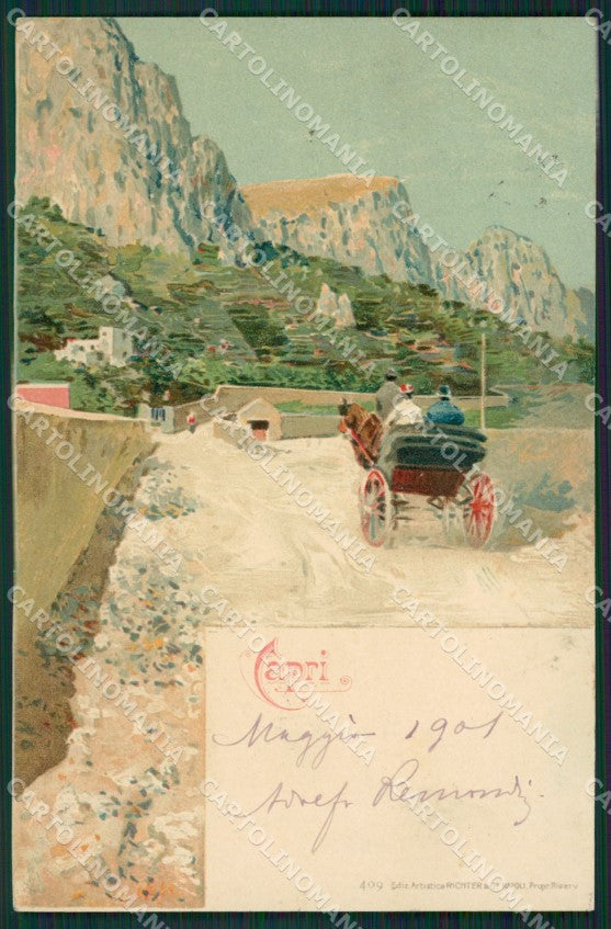 Napoli Capri Carrozza cartolina ZKM9923 – fronte