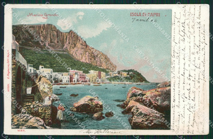 Napoli Capri ABRASA cartolina ZKM9930 – fronte