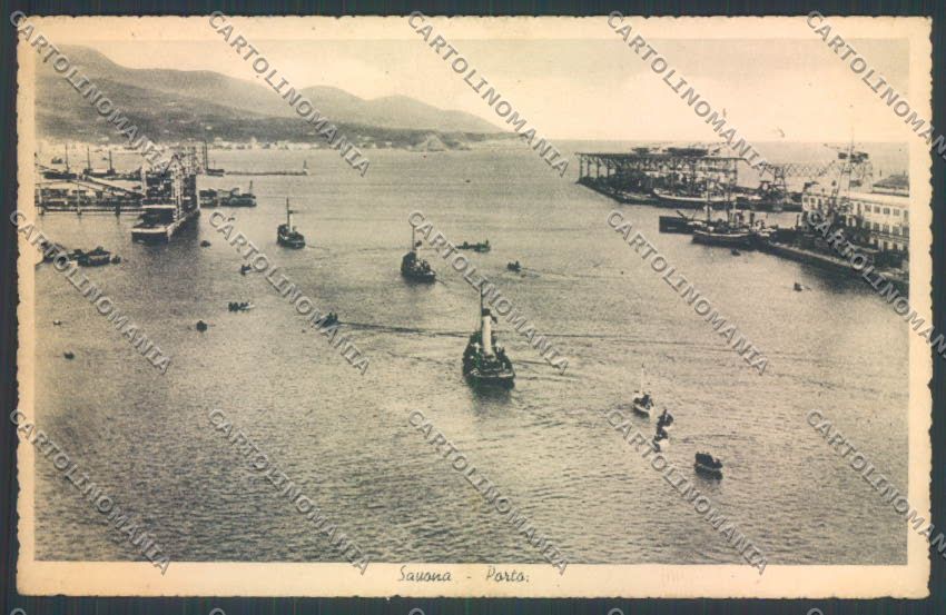 Savona Città Nave Barca cartolina ZQ0035 – fronte