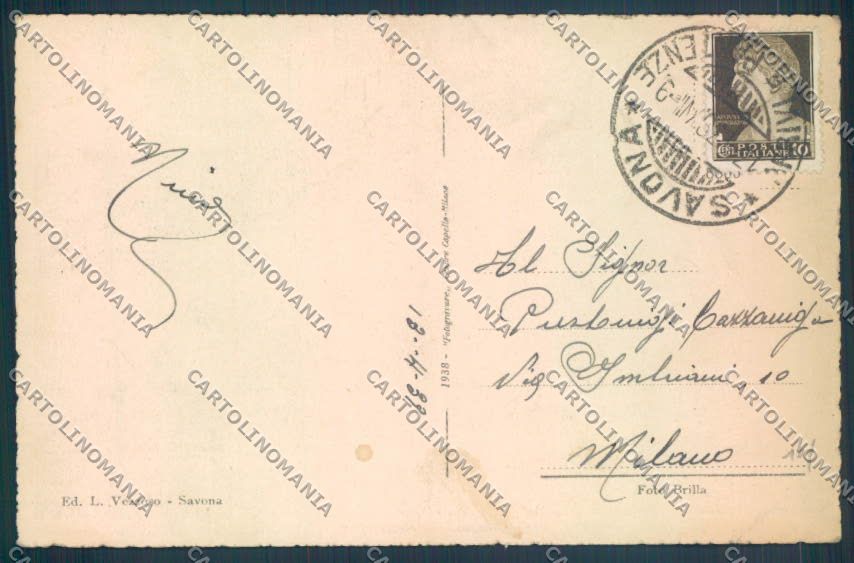 Savona Città Nave Barca cartolina ZQ0035 – retro