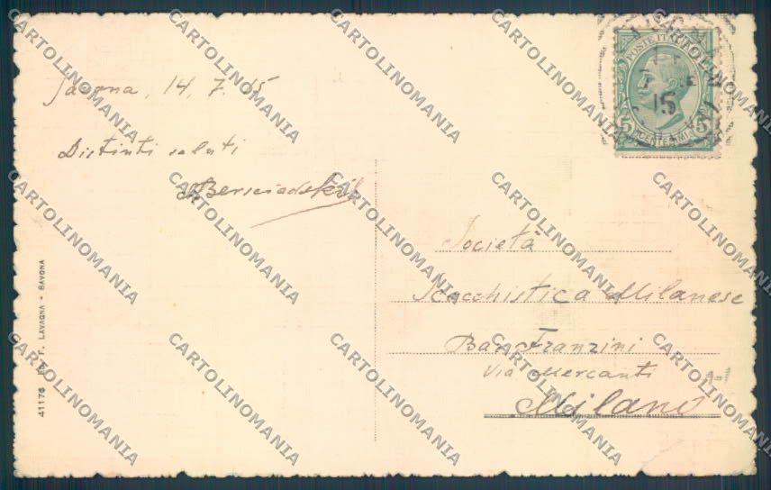 Savona Città PIEGHINA cartolina ZQ0038 – retro