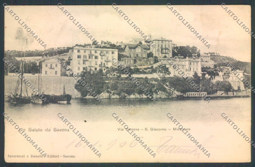 Savona Città Barca ABRASA cartolina ZQ0082 – fronte
