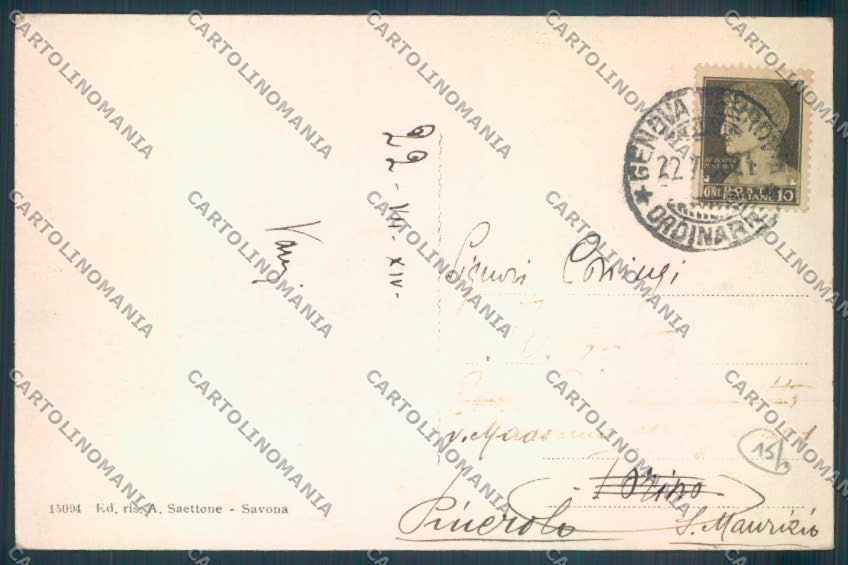 Savona Città PIEGHINA cartolina ZQ0112 – retro