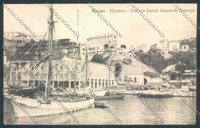 Savona Città Barca Funivia cartolina ZQ0118 – fronte
