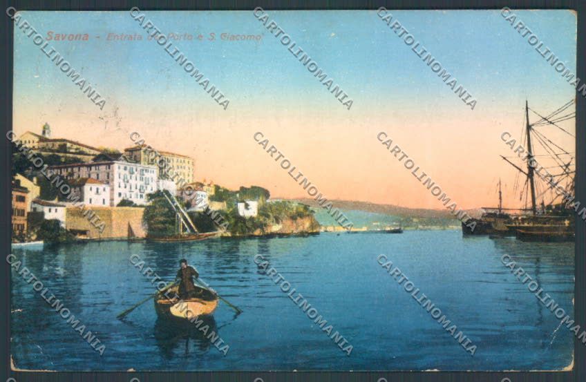 Savona Città Barca cartolina ZQ0130 – fronte