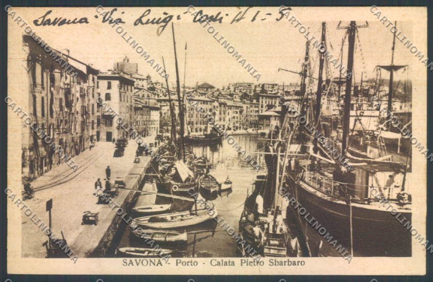 Savona Città Barca Veliero cartolina ZQ0136 – fronte