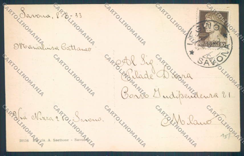Savona Città Nave cartolina ZQ0152 – retro