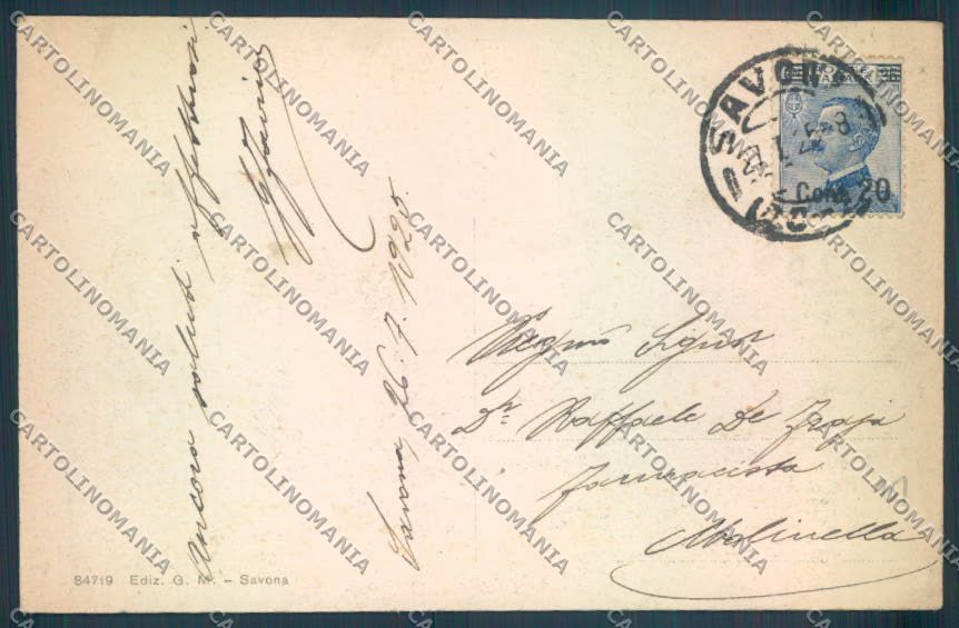 Savona Città Barca cartolina ZQ0153 – retro