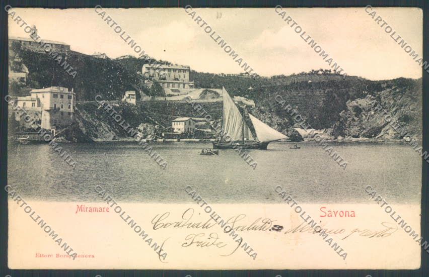 Savona Città Barca ABRASA cartolina ZQ0190 – fronte