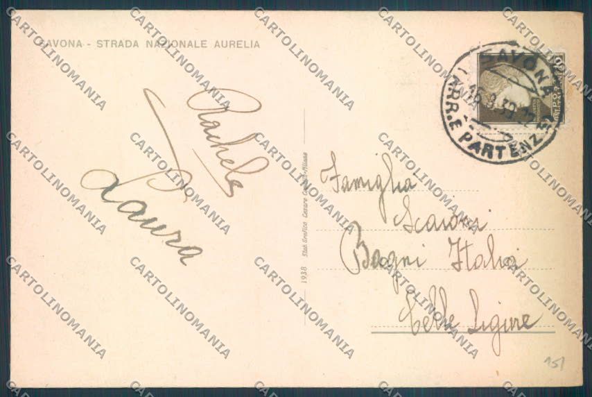 Savona Città cartolina ZQ0199 – retro