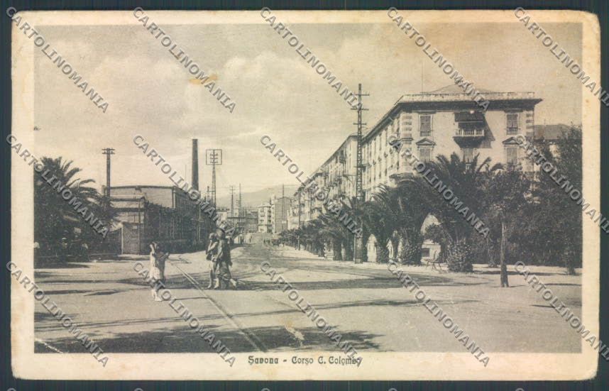 Savona Città PIEGHINE MACCHIE cartolina ZQ0255 – fronte
