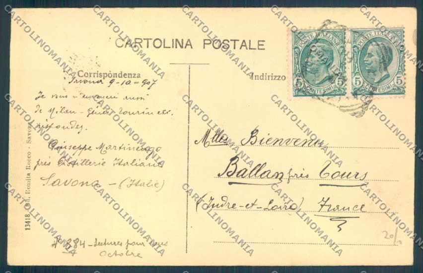 Savona Città Barca cartolina ZQ0291 – retro