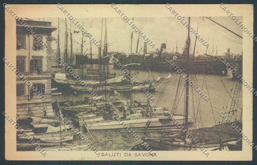 Savona Città Nave Veliero Barca cartolina ZQ0299 – fronte
