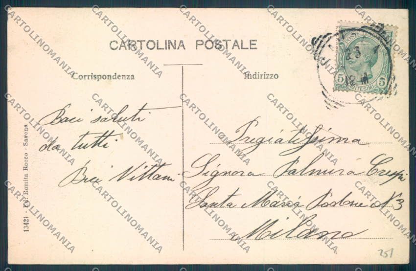 Savona Città Stazione cartolina ZQ0371 – retro