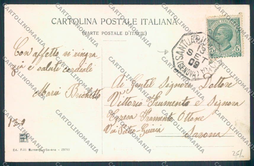 Savona Città cartolina ZQ0377 – retro
