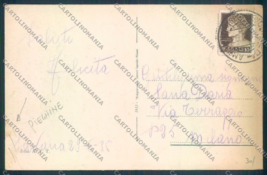 Savona Città PIEGHINE cartolina ZQ0423 – retro