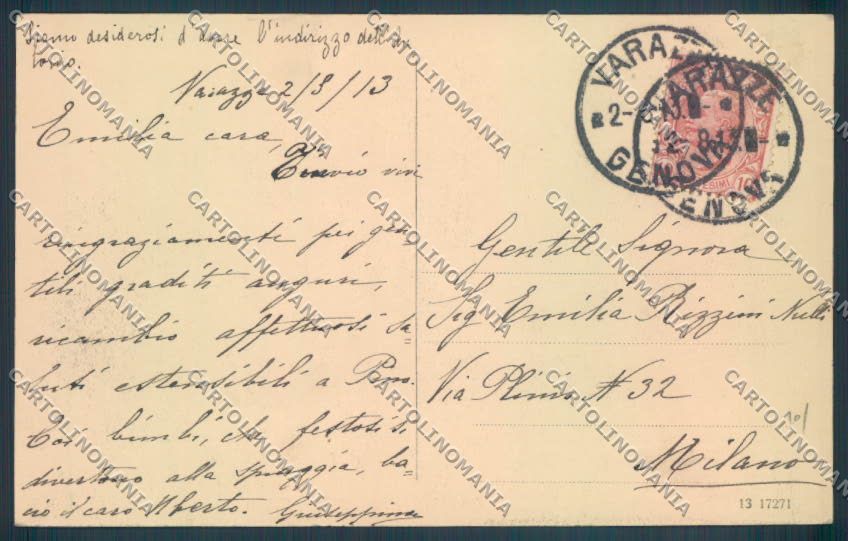 Savona Varazze cartolina ZQ0477 – retro