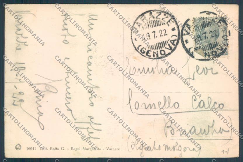 Savona Varazze cartolina ZQ0482 – retro