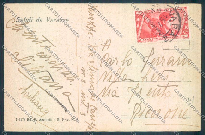 Savona Varazze cartolina ZQ0488 – retro